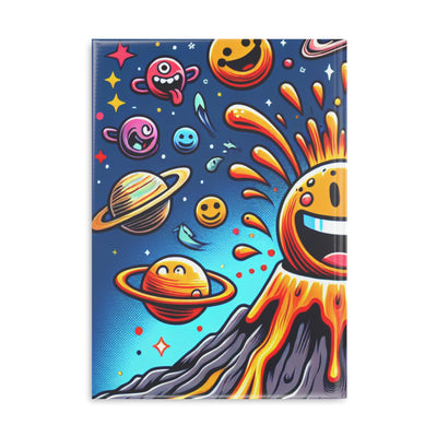 Vibrant Hardcover Notebook, Cute Journal, Cosmic Planner, Colorful Sketchbook, Fun School Supplies, Gift for Kids, Creative Writing