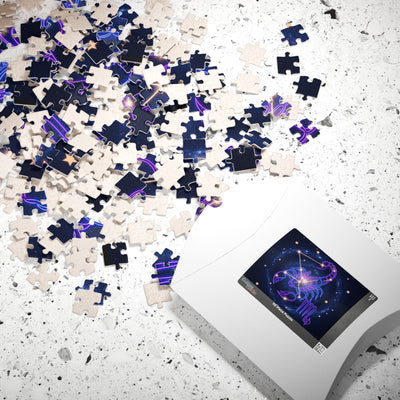 Astrology-themed Puzzle, Scorpion Zodiac Journey, Star Sign Gift, Puzzle Game for Adults, Unique Home Decor, Fun Family Activity