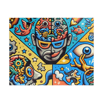 Brainy Art Puzzle for Adults, Colorful Brain-Themed Jigsaw Puzzle, Relaxing Activity, Creative Gift Idea, Mindful Fun