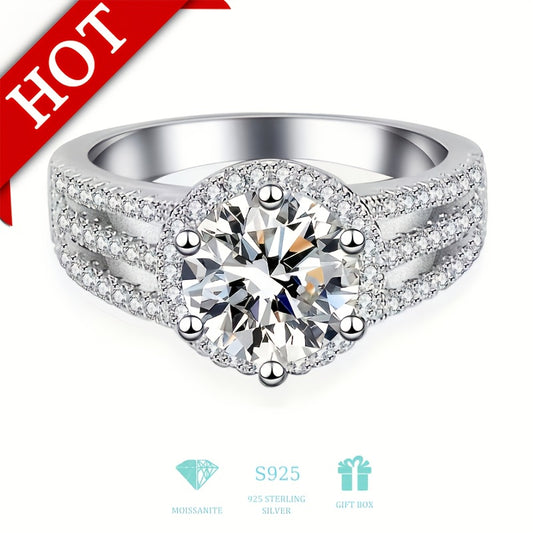 Radiant Moissanite Ring - Symbol of Eternal Love - Perfect for Weddings, Proposals, Anniversaries, & Birthdays - Timeless Design, Dazzling Gemstone, Enduring Quality For Women