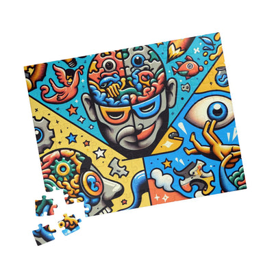 Brainy Art Puzzle for Adults, Colorful Brain-Themed Jigsaw Puzzle, Relaxing Activity, Creative Gift Idea, Mindful Fun