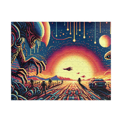 Digital Alien In Minimalist Horror V1 Puzzle (110, 252, 520, 1014-piece)