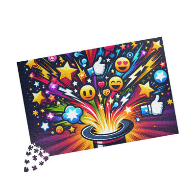 Vibrant Emoji Puzzle – 110, 252, 520, 1014-Piece Jigsaw, Fun Family Activity, Gift for Kids and Adults, Game Night, Decorative Art