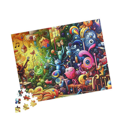 Colorful Whimsical Puzzle - 110, 252, 520, 1014-Piece, Fun Family Activity, Gift Idea, Bright Decor, Unique Home Entertainment