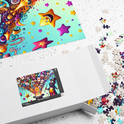 Magic-Themed Jigsaw Puzzle, Fun Family Game, Colorful Art Puzzle, Gift for Kids, Brain Teaser for Adults, Holiday Activity