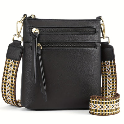 Stylish Geometric Shoulder Bag - Women Handbags & Wallets - Retro Simple Design, Multifunctional Crossbody Bag with Wide Strap for Mobile Phone, Perfect for Daily Use and Travel