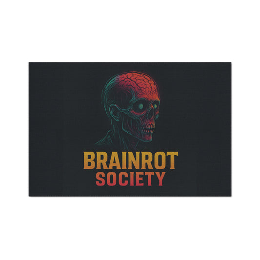 Heavy Duty Floor Mat - Brainrot Society Design, Durable welcome mat, Funny home decor, Gifts for Halloween, Unique office floor rug