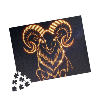 Celestial Aries Puzzle - 110, 252, 520, 1014-piece, Zodiac Gift, Astrology Decor, Mindful Activity, Unique Home Decor, Puzzle Lover's Gift