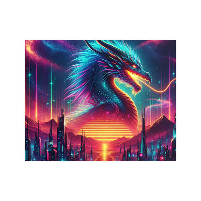 Vibrant Fantasy Dragon Poster, Matte Art Print for Home Decor, Wall Art for Gamers, Gift for Fantasy Lovers, Magical Wall Decor