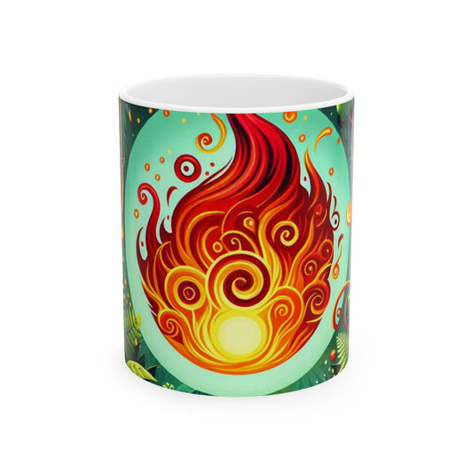 Vibrant Nature Ceramic Mug - Perfect for Coffee Lovers, Tea Time, Gifts, Home Decor, Eco-Friendly Living