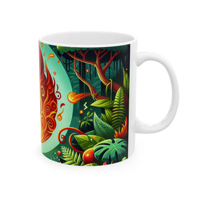 Vibrant Nature Ceramic Mug - Perfect for Coffee Lovers, Tea Time, Gifts, Home Decor, Eco-Friendly Living