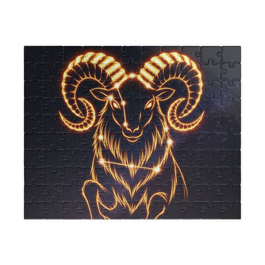 Celestial Aries Puzzle - 110, 252, 520, 1014-piece, Zodiac Gift, Astrology Decor, Mindful Activity, Unique Home Decor, Puzzle Lover's Gift