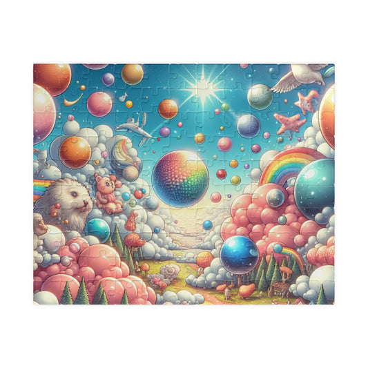 Colorful Rainbow Puzzle Adventure - 110, 252, 520, 1014-piece, Whimsical Art, Gift for Puzzle Lovers, Family Fun