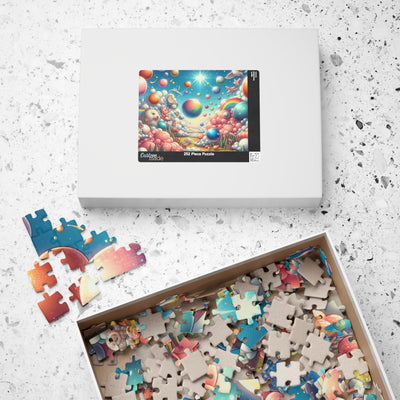 Colorful Rainbow Puzzle Adventure - 110, 252, 520, 1014-piece, Whimsical Art, Gift for Puzzle Lovers, Family Fun