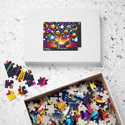 Vibrant Emoji Puzzle – 110, 252, 520, 1014-Piece Jigsaw, Fun Family Activity, Gift for Kids and Adults, Game Night, Decorative Art
