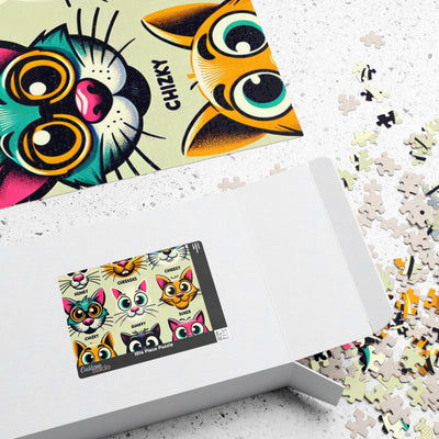 Cat-Themed Puzzle, Fun Family Game, Perfect Gift for Cat Lovers, 110 to 1014 Pieces, Relaxing Activity for All Ages