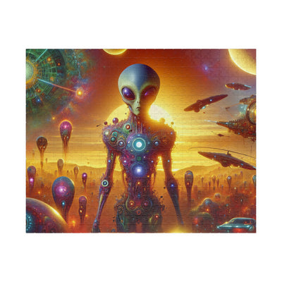 Digital Alien In Meme Mashups V2 Puzzle (110, 252, 520, 1014-piece)