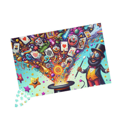 Magic-Themed Jigsaw Puzzle, Fun Family Game, Colorful Art Puzzle, Gift for Kids, Brain Teaser for Adults, Holiday Activity
