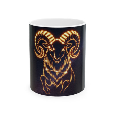 Astrological Ram Ceramic Mug - Zodiac Aries Coffee Cup, Horoscope Gift, Astrology Lover, Birthday Present, Office Mug