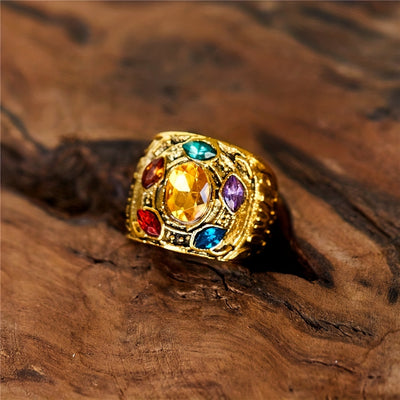 Creative Infinity Gloves Colorful zirconia Band Ring Personality Ring Party Commemorative Jewelry Gift Men / Women