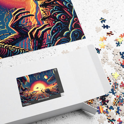 Digital Alien In Minimalist Horror V1 Puzzle (110, 252, 520, 1014-piece)