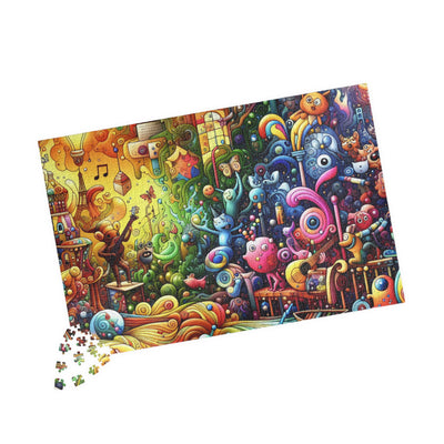 Colorful Whimsical Puzzle - 110, 252, 520, 1014-Piece, Fun Family Activity, Gift Idea, Bright Decor, Unique Home Entertainment