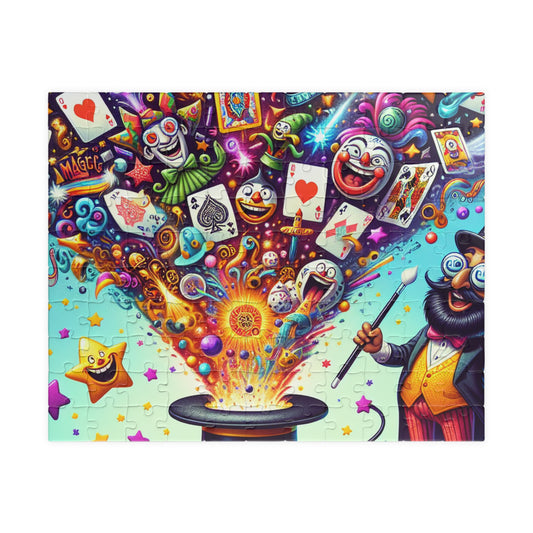 Magic-Themed Jigsaw Puzzle, Fun Family Game, Colorful Art Puzzle, Gift for Kids, Brain Teaser for Adults, Holiday Activity
