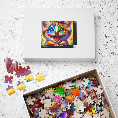Colorful Clown Cat Puzzle – Fun Family Activity, Kids Gifts, Party Games, Home Decor, Entertainment