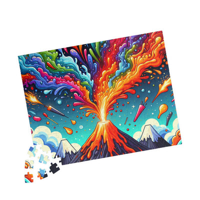Colorful Volcano Puzzle - Fun for Family Game Night, Creative Gift, Entertainment, Stress Relief, Educational Activity