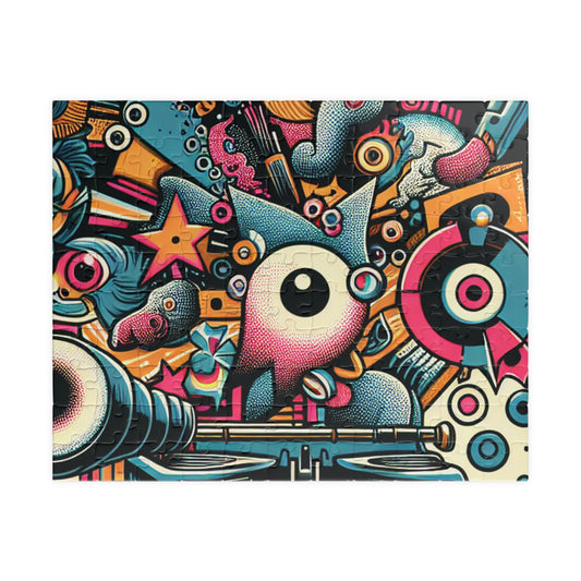Colorful Art Puzzle for Family Fun, Unique Gift, Indoor Activity, Brain Teaser, Creative Mind Challenge