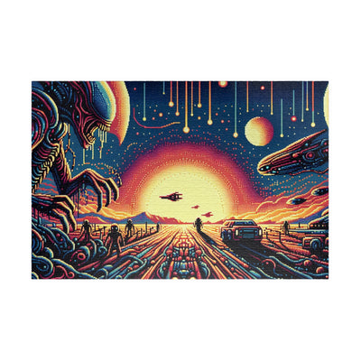 Digital Alien In Minimalist Horror V1 Puzzle (110, 252, 520, 1014-piece)
