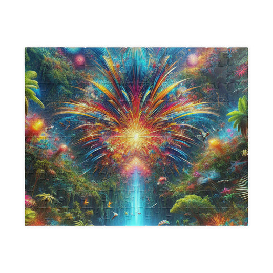 Colorful Jungle V2 Puzzle - 110, 252, 520 & 1014-piece, Family Game, Nature Decor, Gift for Puzzle Lovers, Mindfulness Activity