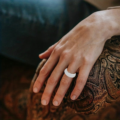 1pc Titanium Steel Ring For Man And Women, For Couple Christmas Gift