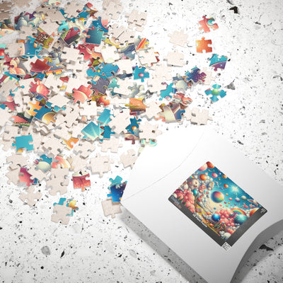 Colorful Rainbow Puzzle Adventure - 110, 252, 520, 1014-piece, Whimsical Art, Gift for Puzzle Lovers, Family Fun