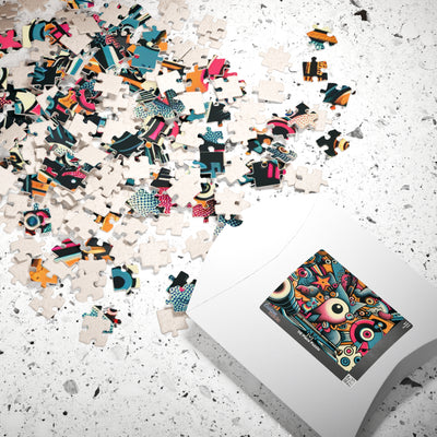 Colorful Art Puzzle for Family Fun, Unique Gift, Indoor Activity, Brain Teaser, Creative Mind Challenge