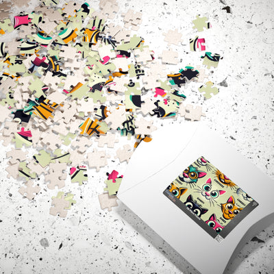 Cat-Themed Puzzle, Fun Family Game, Perfect Gift for Cat Lovers, 110 to 1014 Pieces, Relaxing Activity for All Ages