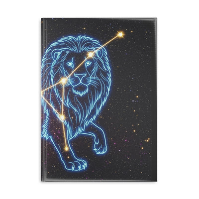 Cosmic Lion Hardcover Notebook, Astrological Journal, Stars Notebook, Gift for Astrology Lovers, Writing Journal, Constellation Diary