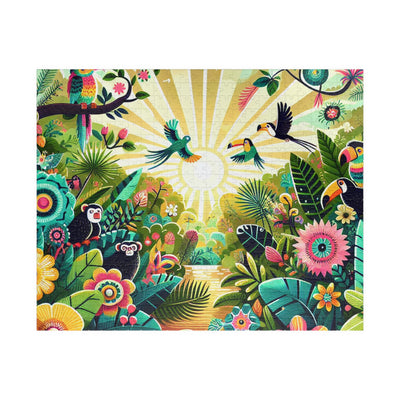Vibrant Nature Scene Puzzle - 110, 252, 520, 1014-piece, Eco-Friendly Game, Family Fun, Home Decor, Gift for Nature Lovers