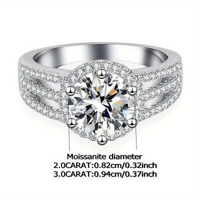 Radiant Moissanite Ring - Symbol of Eternal Love - Perfect for Weddings, Proposals, Anniversaries, & Birthdays - Timeless Design, Dazzling Gemstone, Enduring Quality For Women