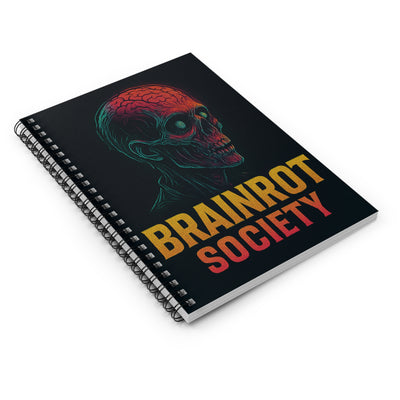 Gothic Spiral Notebook - Brainrot Society | Unique Journal for Art Lovers, Dark Aesthetic Gift, Creative Writing, School Supplies, [...]