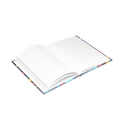 Psychedelic Hardcover Notebook, Creative Journal, Unique Sketchbook, Gift for Artists, Colorful Puzzle Cover, Fun Writing Accessory
