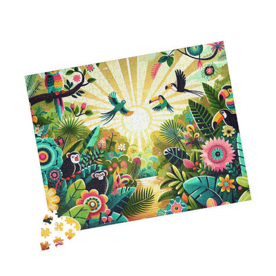 Vibrant Nature Scene Puzzle - 110, 252, 520, 1014-piece, Eco-Friendly Game, Family Fun, Home Decor, Gift for Nature Lovers