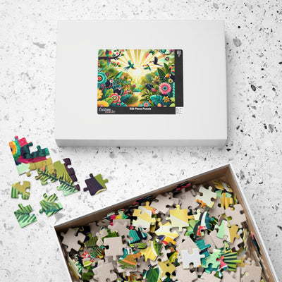Vibrant Nature Scene Puzzle - 110, 252, 520, 1014-piece, Eco-Friendly Game, Family Fun, Home Decor, Gift for Nature Lovers