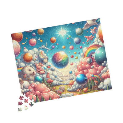 Colorful Rainbow Puzzle Adventure - 110, 252, 520, 1014-piece, Whimsical Art, Gift for Puzzle Lovers, Family Fun