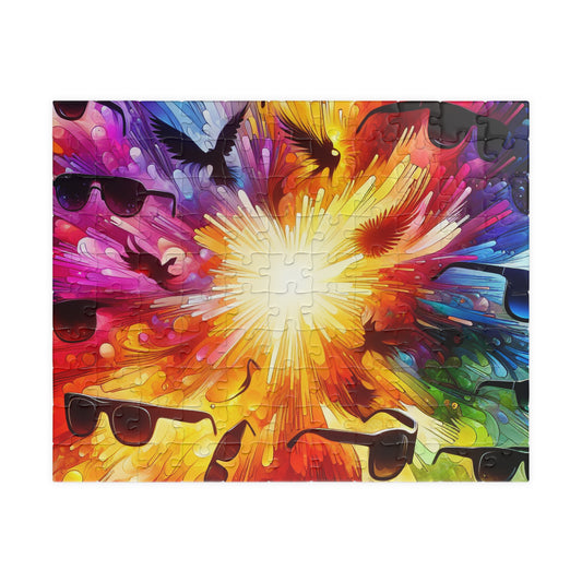 Colorful Sunglases Rainbow Puzzle Collection - 110, 252, 520, 1014-Piece, Fun Family Activity, Gift for Puzzle Lovers, Home Decor, Mindfulness Toy