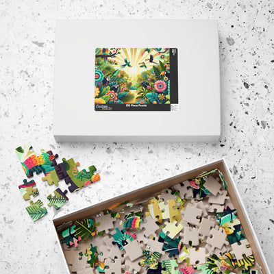 Vibrant Nature Scene Puzzle - 110, 252, 520, 1014-piece, Eco-Friendly Game, Family Fun, Home Decor, Gift for Nature Lovers