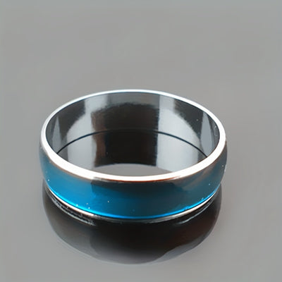 Stainless Steel Mood Ring with Temperature-Sensitive Color For Men / Women Changing Resin - Fashionable Jewelry Gift