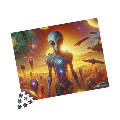 Digital Alien In Meme Mashups V2 Puzzle (110, 252, 520, 1014-piece)