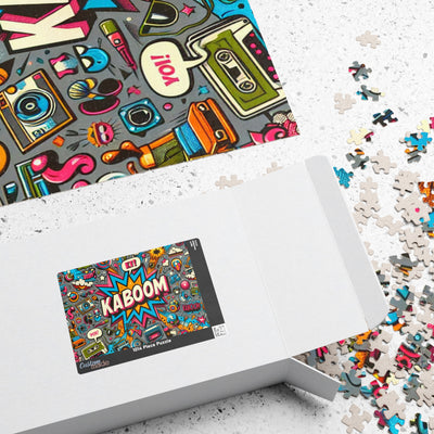Vibrant Kaboom Puzzle - Fun Family Activity, Game Night Entertainment, Gift for Puzzle Lovers, Unique Home Decor, 110 to 1014-piece Options