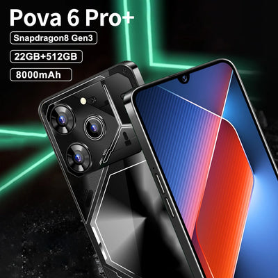 Teléfono inteligente Pova 6 Pro original con pantalla HD de 7.3